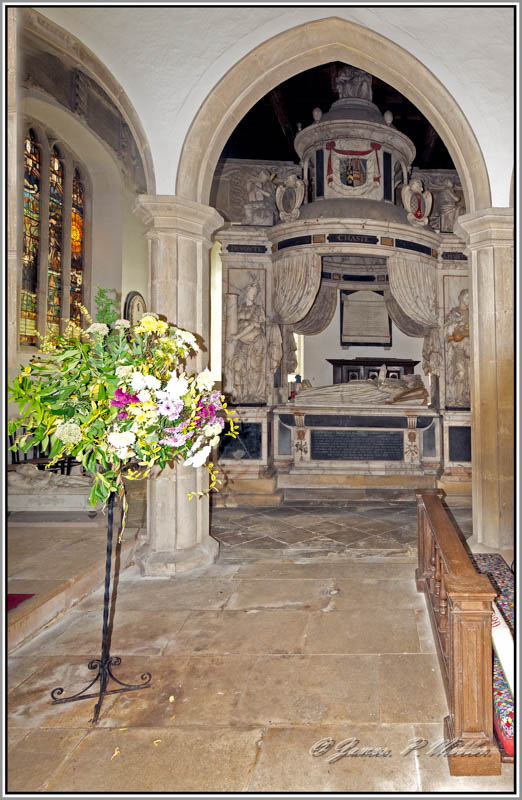 Magnificent Mildmay Monument. St Leonards Church, Apethorpe, Northamptonshire, England.