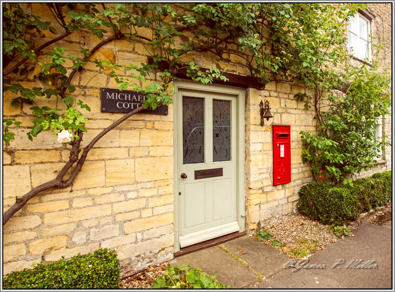 Apethorpe Village Letter Box, Apethorpe, Northamptonshire, England.